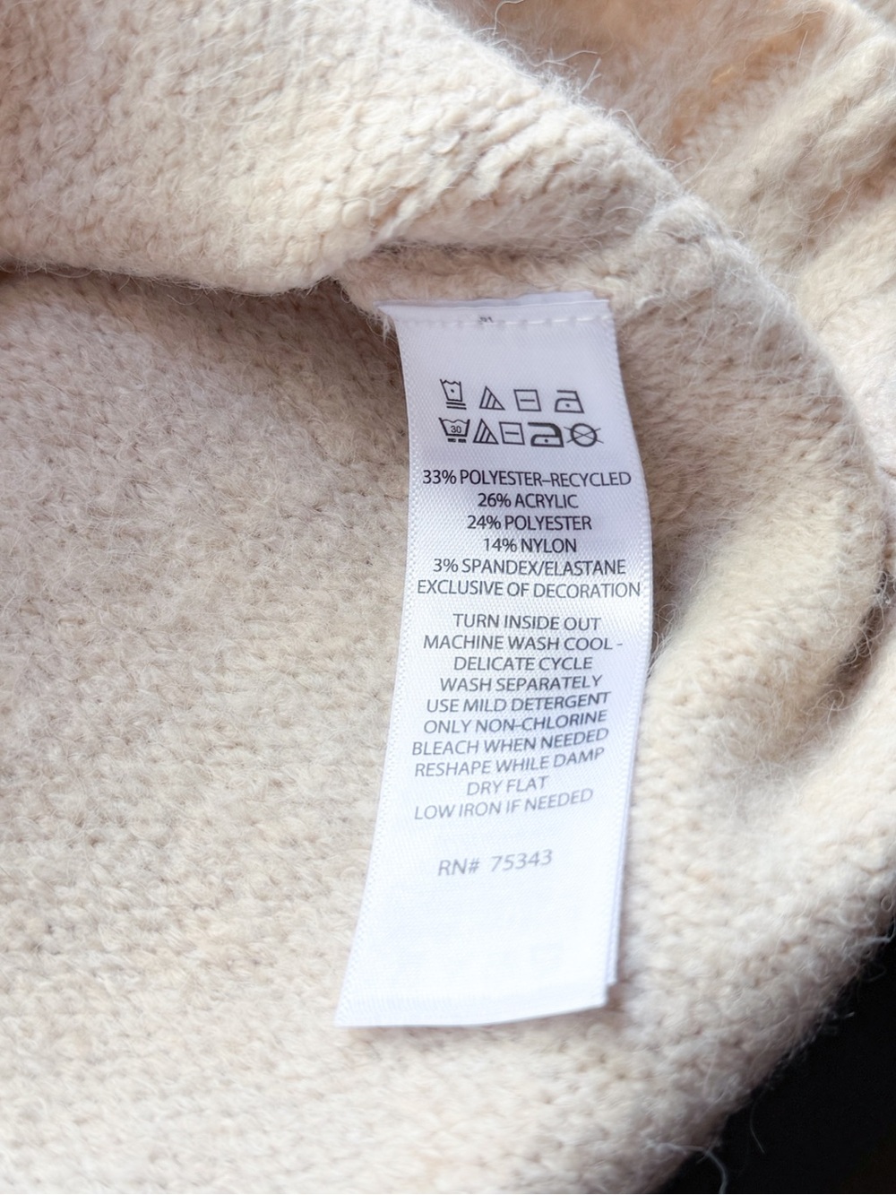 Cynthia Rowley Cream Heart Knit Sweater Cozy Pullover Cozy Fall Quiet Luxury EUC - Picture 8 of 8